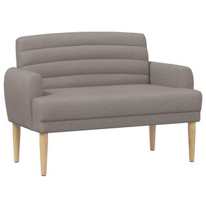 vidaXL Canap&eacute; love seat avec capitonnage en boutons Taupe Tissu