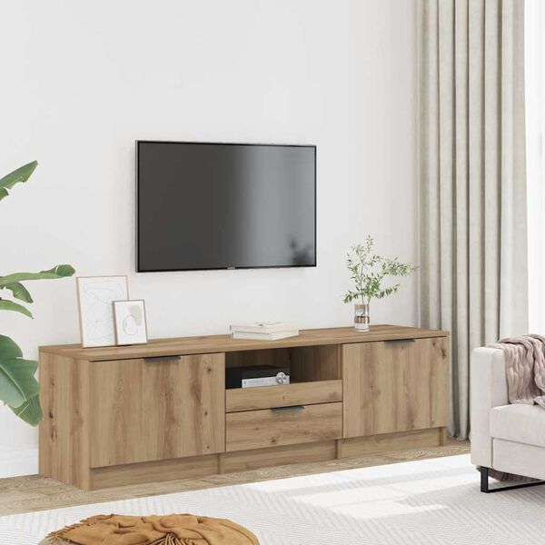 vidaXL Meuble TV Chêne Artisan 140x35x40 cm Bois d'ingénierie