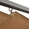 vidaXL Pergola avec toit rétractable taupe 3x3 m acier 180 g/m²