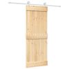 vidaXL Porte coulissante Naturel et Blanc 80 x 210 cm