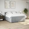 vidaXL Sommier &agrave; lattes de lit avec matelas Gris clair 180x200cm Tissu