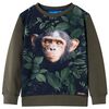 Sweatshirt pour enfants kaki 128