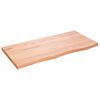 vidaXL Dessus de table marron clair bois ch&ecirc;ne massif trait&eacute;