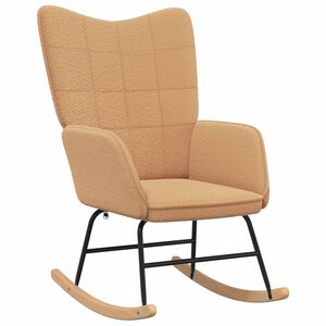 vidaXL Chaise &agrave; bascule Beige Tissu Sherpa