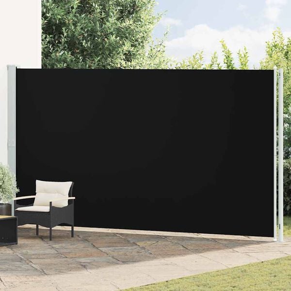 vidaXL Auvent lat&eacute;ral r&eacute;tractable de patio 220x600 cm Noir