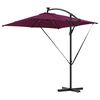 vidaXL Parasol banane à mât déporté Rouge bordeaux 249 x 249 x 250 cm
