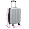 vidaXL Valise avec verrouillage Argent 34 x 23 x 55.5 cm Plastic ABS