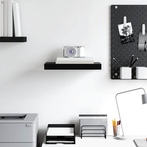 vidaXL &Eacute;tag&egrave;re murale flottante noir 40x23x3,8 cm MDF