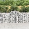 vidaXL Paniers &agrave; gabions arqu&eacute;s 9 pcs 200x30x100/120 cm Fer galvanis&eacute;