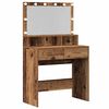 vidaXL Table de Toilette avec tiroir Bois ancien 80 x 41 x 134,5 cm