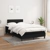 vidaXL Sommier &agrave; lattes de lit avec matelas noir 120x190 cm tissu