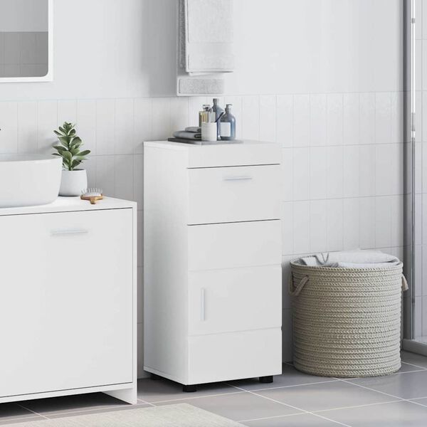 vidaXL Ensemble d'armoire de salle de bain avec tiroir TULUM Blanc