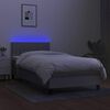 vidaXL Sommier &agrave; lattes de lit avec matelas LED Gris clair 100x200 cm