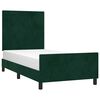 vidaXL Cadre de lit sans matelas vert fonc&eacute; 90x200 cm velours