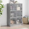 vidaXL Buffet haut avec portes gris sonoma 68x37x109cm bois ing&eacute;nierie