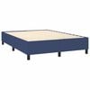 vidaXL Sommier &agrave; lattes de lit avec matelas Bleu 140x200 cm Tissu