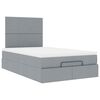 vidaXL Cadre de lit ottoman et matelas gris clair 120x200 cm tissu