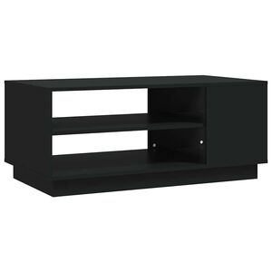 vidaXL Table basse noir 102x55x43 cm bois d'ing&eacute;nierie