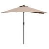 vidaXL Parasol de jardin Taupe 294 x 150 x 223 cm Polyester et Acier