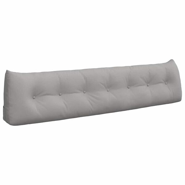 vidaXL Coussin de Dos Gris nuage 200 x 24 x 50 cm tissu
