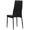 vidaXL Chaises à manger lot de 6 noir similicuir