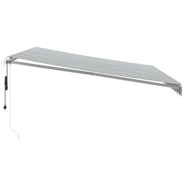 vidaXL Auvent rétractable automatique anthracite et blanc 450x350 cm