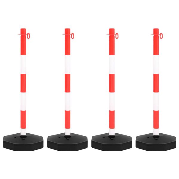 vidaXL Ensemble de poteaux à chaîne avec chaîne en plastique 10 m