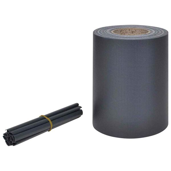 vidaXL &Eacute;cran d'intimit&eacute; de jardin PVC 70 x 0,19 m Gris fonc&eacute;