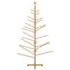 vidaXL Arbre de No&euml;l en bois Marron 210 cm Bois massif en pin