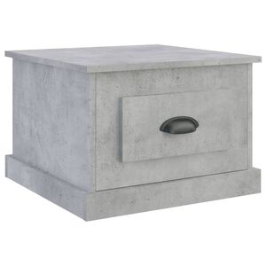 vidaXL Table basse gris b&eacute;ton 50x50x35 cm bois d'ing&eacute;nierie