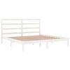 vidaXL Cadre de lit sans matelas blanc 200x200 cm bois massif de pin