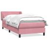 vidaXL Sommier &agrave; lattes de lit avec matelas rose 100x210 cm velours