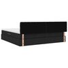 vidaXL Lit avec rangement et matelas avec matelas Noir 200 x 200 cm