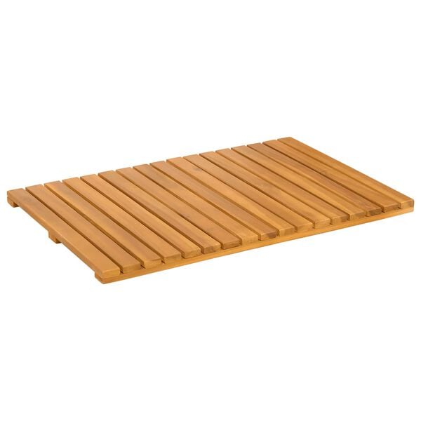 vidaXL Tapis de bain Uni Marron 60 x 40 cm bois