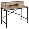 vidaXL Bureau Bois de manguier massif et acier 110 x 50 x 96 cm