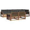 vidaXL Ensemble de canap&eacute;s d'ext&eacute;rieur 7 pcs Naturel et Anthracite