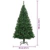 vidaXL Sapin de No&euml;l artificiel Vert 180 cm PVC, Acier et Plastique