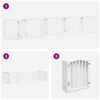 vidaXL Barrière pour chien porte pliable 9panneaux blanc bois peuplier