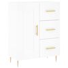 vidaXL Buffet haut Blanc 69,5x34x180 cm Bois d'ing&eacute;nierie