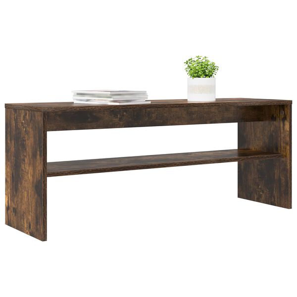 vidaXL Meuble TV Ch&ecirc;ne fum&eacute; 100 x 30 x 40 cm Bois d'ing&eacute;nierie