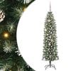 vidaXL Arbre de No&euml;l artificiel slim avec 150 LED Vert et blanc 150 cm