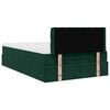 vidaXL Lit ottoman avec matelas vert fonc&eacute; 120x190 cm velours