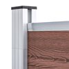 vidaXL Ensemble de clôture WPC 1 Carré + 1 Incliné 273x186 cm Marron