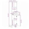 vidaXL Armoire de salle de bain noir 38x33x160 cm bois massif manguier