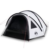 vidaXL Tente de camping 4 personnes blanc 300x250x132 cm taffetas 185T