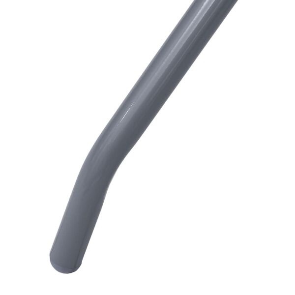 vidaXL Table de jardin Gris clair 60 cm Acier et verre