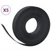 vidaXL Bordures de jardin 5 pcs noir 10 m 10 cm poly&eacute;thyl&egrave;ne