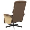 vidaXL Fauteuil inclinable de massage avec repose-pieds marron tissu