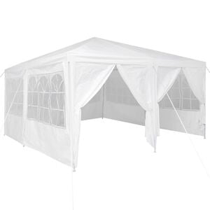 vidaXL Tente de f&ecirc;te Blanc 400 x 400 x 266 cm Poly&eacute;thyl&egrave;ne