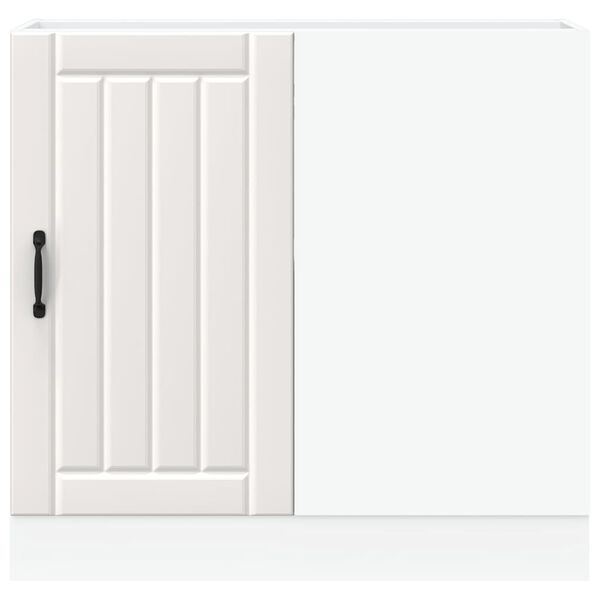 vidaXL Meuble bas de cuisine Lucca blanc bois d'ing&eacute;nierie